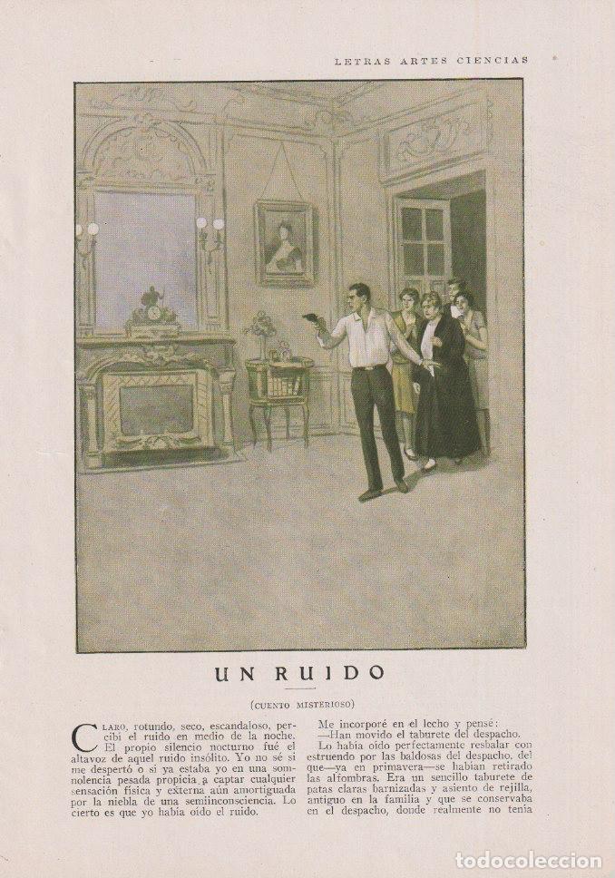 Sammeln von Zeitschriften und Zeitungen: Un ruido / cuento misterioso de Gabriel Greiner; ilustraciones de Huertas - 1930
