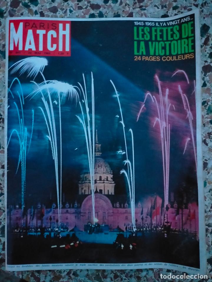 Coleccionismo de revistas y peri&oacute;dicos: Revista antigua revue Paris Match n&ordm; 841 22 mai 1965 les f&ecirc;tes de la victoire 1945-1965 24 pages