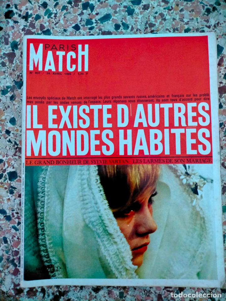 Collection Magazines and Newspapers: Revista antigua revue Paris Match n&ordm; 837 24 avril 1965 il existe d'autres mondes habites mariage