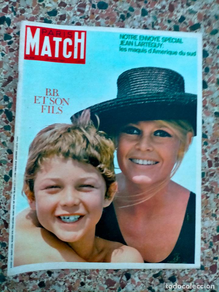 Coleccionismo de Revistas y Peri&oacute;dicos: Revista antigua revue Paris Match n&ordm; 958 19 aout 1967 BB et son fils Jean Larteguy