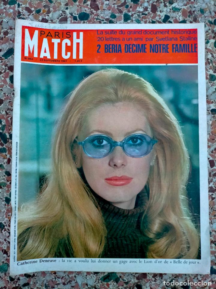 Coleccionismo de Revistas y Peri&oacute;dicos: Revista antigua revue Paris Match n&ordm; 963 23 septembre 1967 2 beria decime notre famille