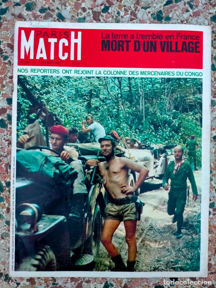 Coleccionismo de revistas y peri&oacute;dicos: Revista antigua revue Paris Match n&ordm;959 26 aout 1967 mort d'un village en France mercenaires Congo