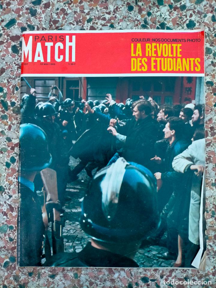 Coleccionismo de revistas y peri&oacute;dicos: Revista antigua revue Paris Match n&ordm;997 18 mai 1968 la revolte des etudiants documents photo