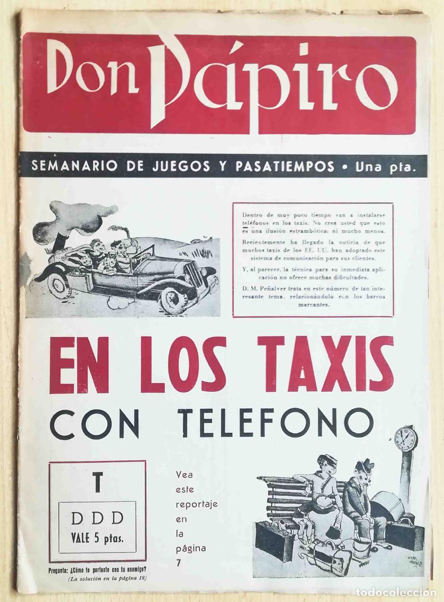 Coleccionismo de revistas y peri&oacute;dicos: Don P&aacute;piro N&ordm; 25. Semanario de juegos y pasatiempos. 1945