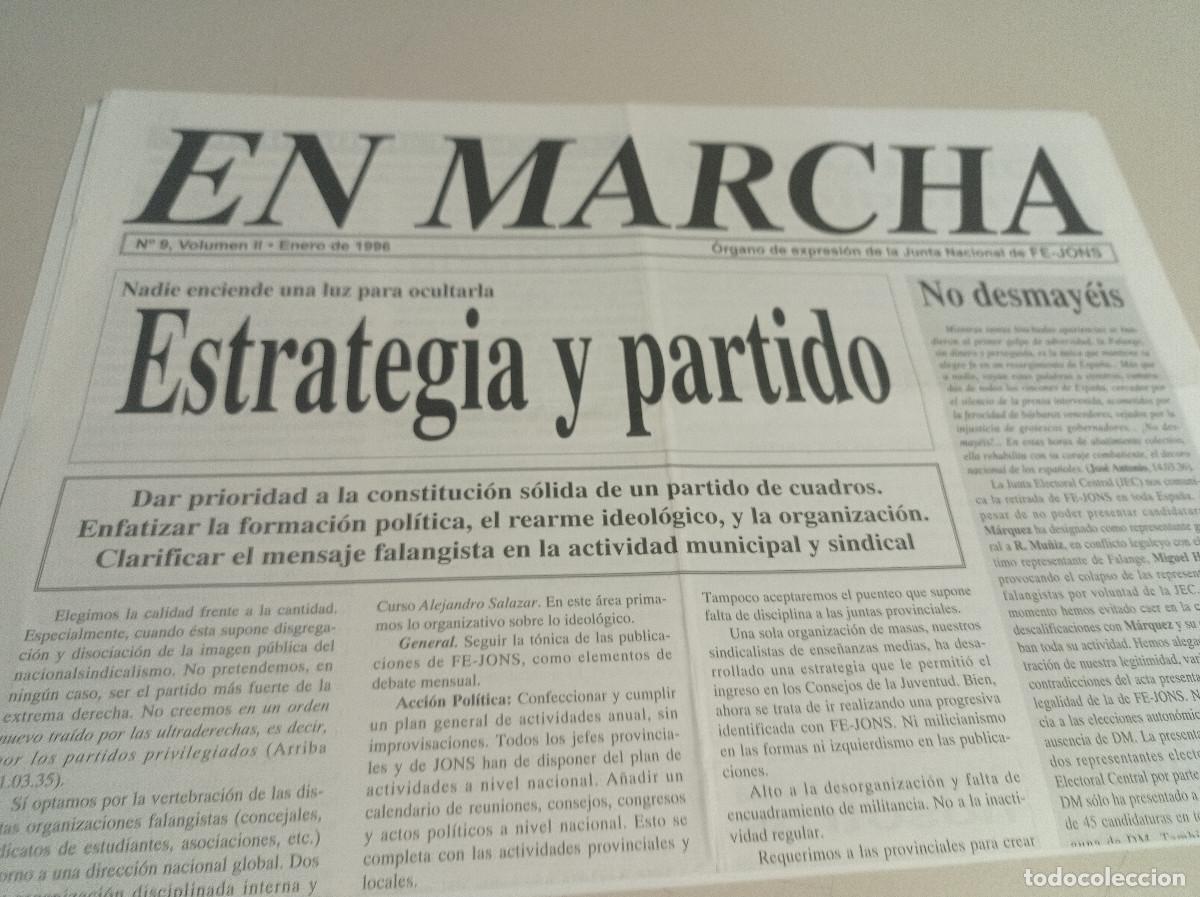Coleccionismo de Revistas y Peri&oacute;dicos: REVISTA EN MARCHA, FALANGE ESPA&Ntilde;OLA. N&ordm; 9. ENERO DE 1996 REF. UR MES