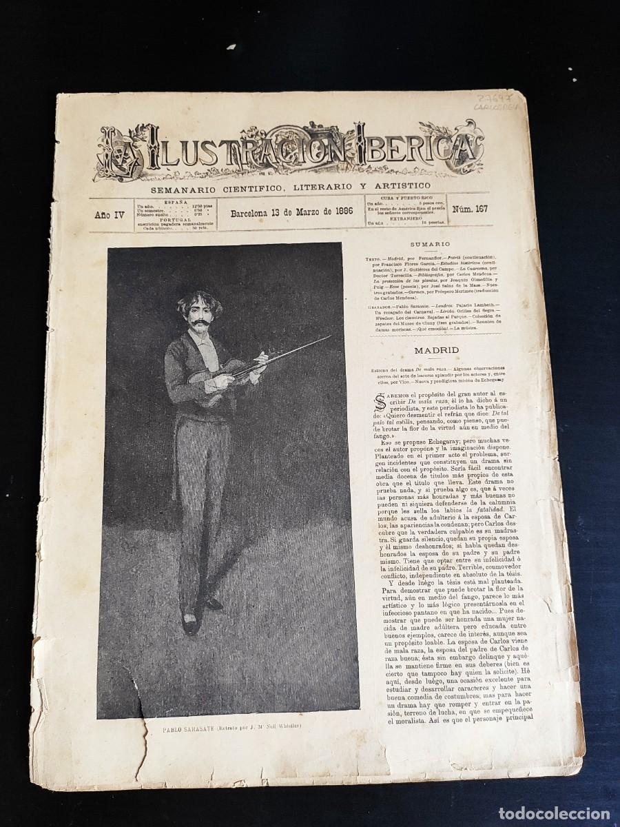 Coleccionismo de Revistas y Peri&oacute;dicos: LA ILUSTRACI&Oacute;N IB&Eacute;RICA. N&ordm; 167. A&Ntilde;O 1886. LONDRES: PALACIO LAMBETH. CLAUSTROS DEL CASTILLO DE.. LEER