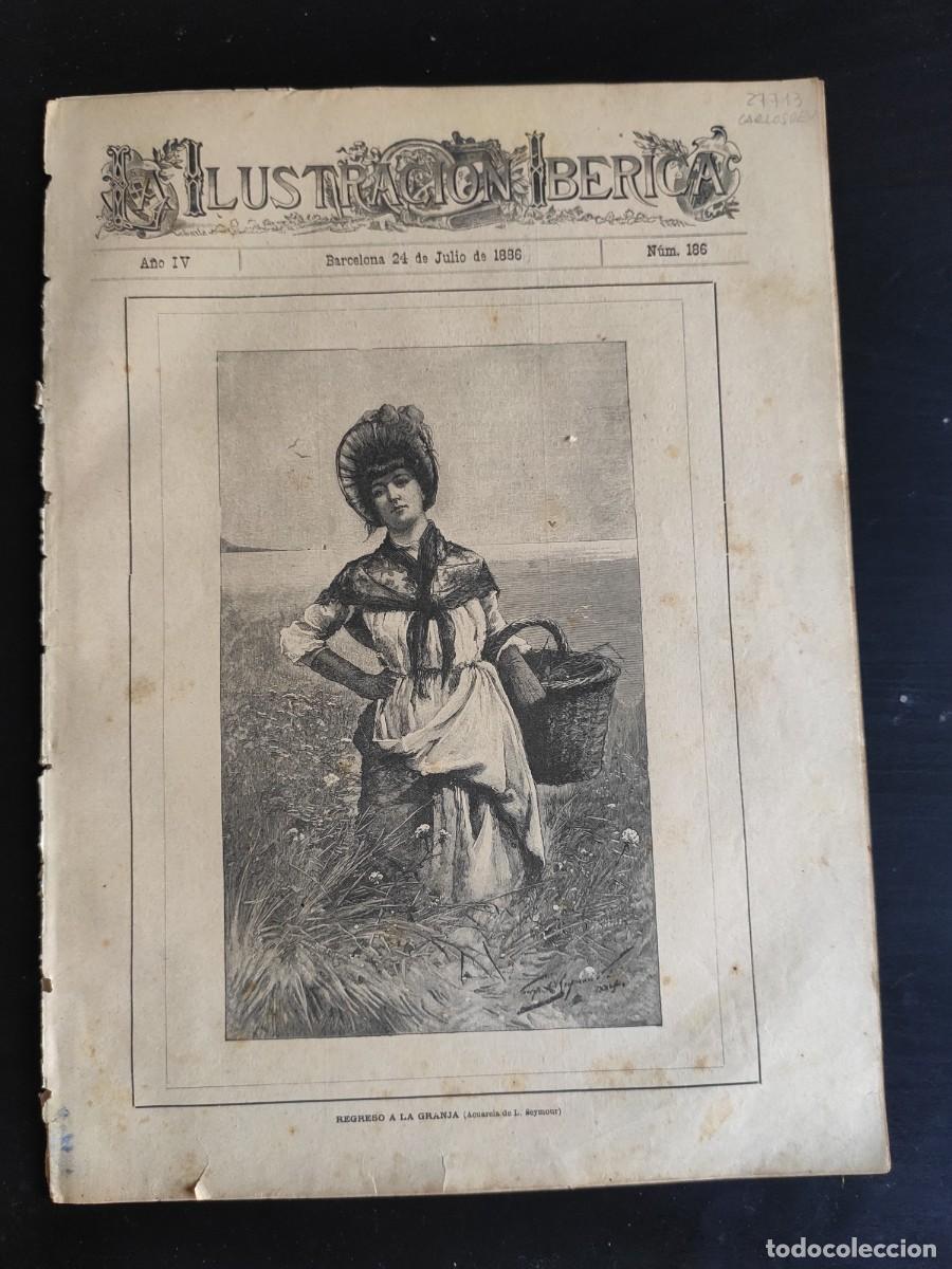 Coleccionismo de Revistas y Peri&oacute;dicos: LA ILUSTRACI&Oacute;N IB&Eacute;RICA. N&ordm; 186. A&Ntilde;O 1886. GRAN CAF&Eacute; DE ESPA&Ntilde;A (VALENCIA). GREVILLE: CASA EN Q.. LEER