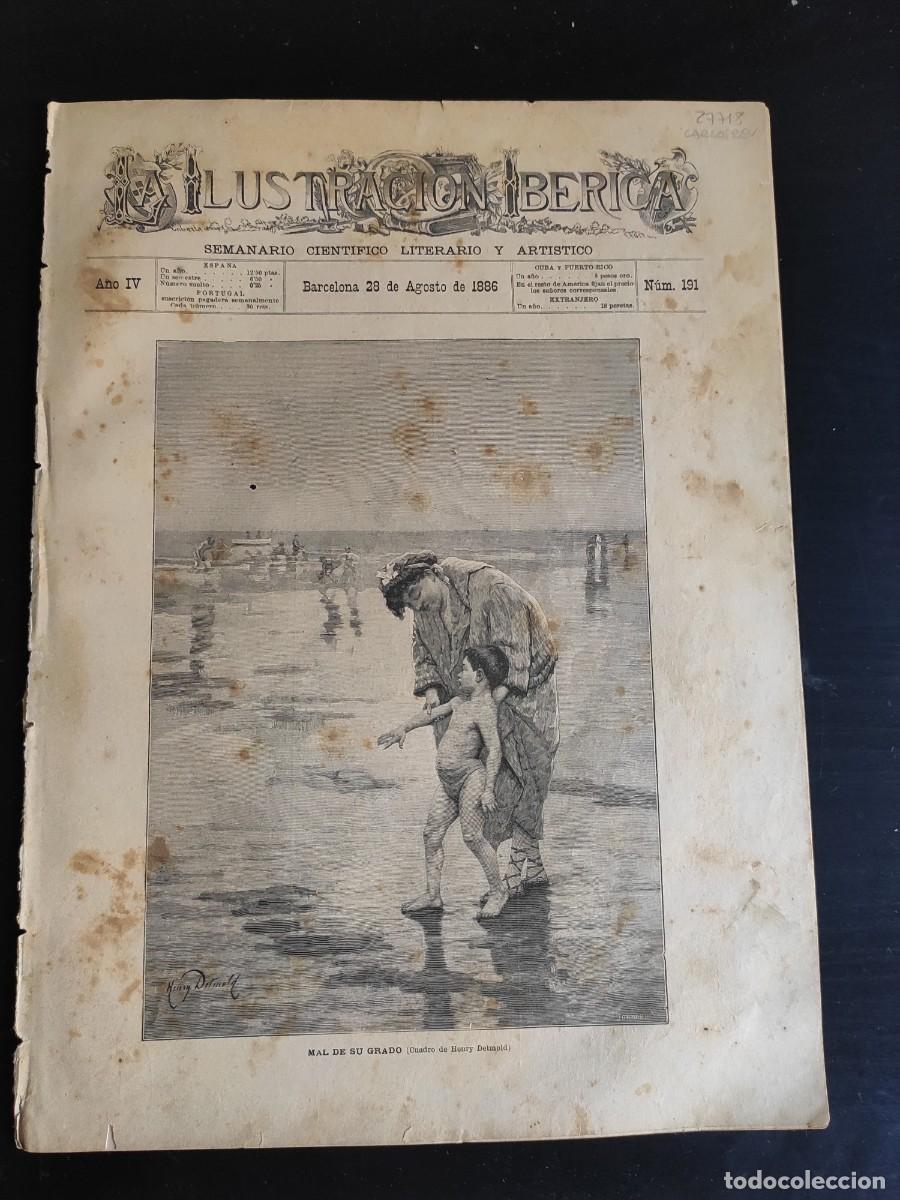 Coleccionismo de Revistas y Peri&oacute;dicos: LA ILUSTRACI&Oacute;N IB&Eacute;RICA. N&ordm; 191. A&Ntilde;O 1886. ESCALINATA DE LA PAGODA DE NAGKON (BIRMANIA). COLUM.. LEER