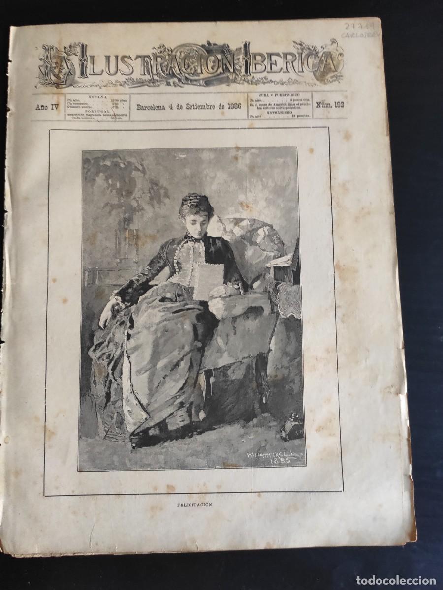 Coleccionismo de Revistas y Peri&oacute;dicos: LA ILUSTRACI&Oacute;N IB&Eacute;RICA. N&ordm; 192. A&Ntilde;O 1886. UNA SESI&Oacute;N EN LA SOCIEDAD REAL DE LONDRES. NUESTRA .. LEER