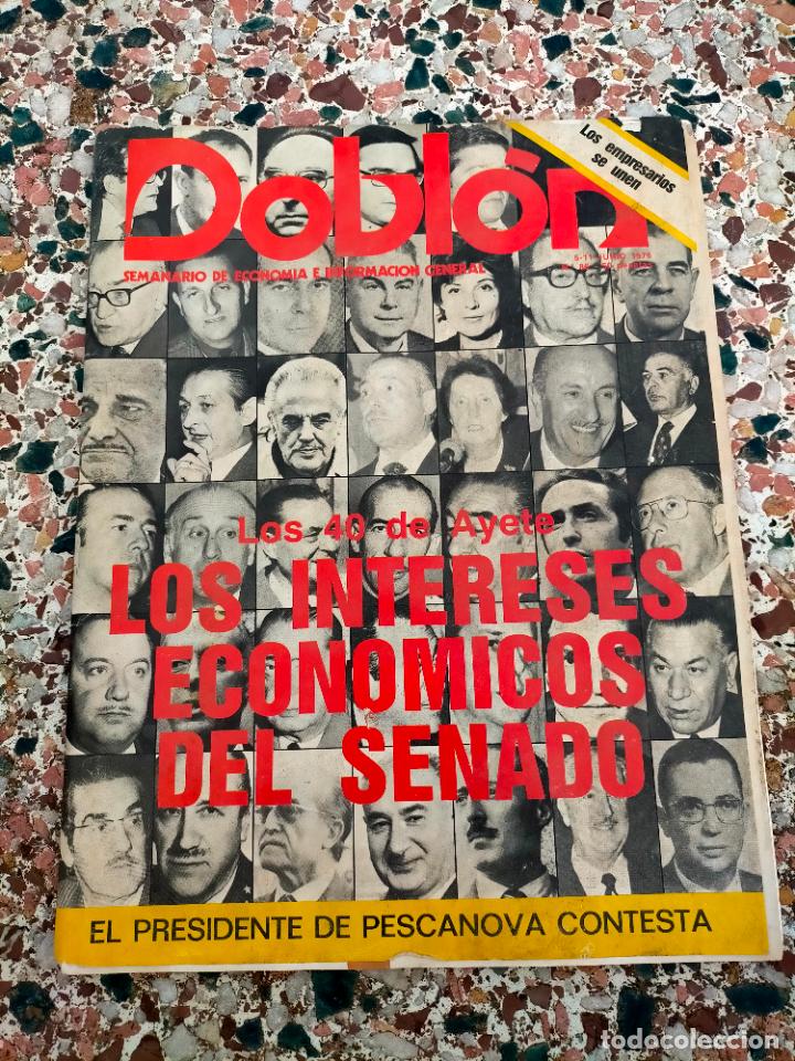 Coleccionismo de revistas y peri&oacute;dicos: Revista antigua Dobl&oacute;n semanario de economia e informacion general los 40 de Ayete Junio 1976 n&ordm;86