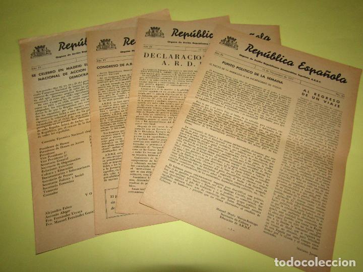 Colecionismo de Revistas e Jornais: Antiguo Lote de 5 REP&Uacute;BLICA ESPA&Ntilde;OLA &Oacute;rgano de Acci&oacute;n Republicana Democr&aacute;tica Espa&ntilde;ola ARDE de 1977