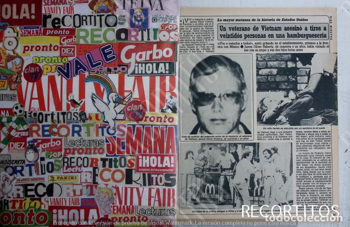 Coleccionismo de revistas y peri&oacute;dicos: 1984 asesinato en una hamburgueseria 22 muertos tiroteo james oliver huberty vietnam