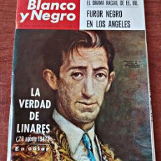 Coleccionismo de Revistas y Periódicos: REVISTA BLANCO Y NEGRO, Nº 2782 AGOSTO 1965. MANOLETE, LA VERDAD DE LINARES AGOSTO 1947...