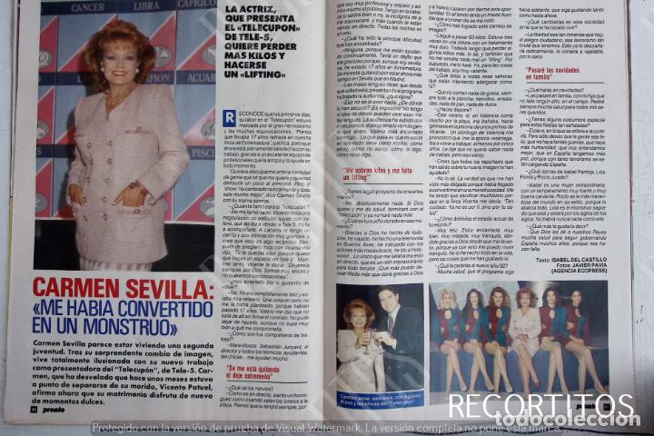 Coleccionismo de Revistas y Peri&oacute;dicos: carmen sevilla el telecupon