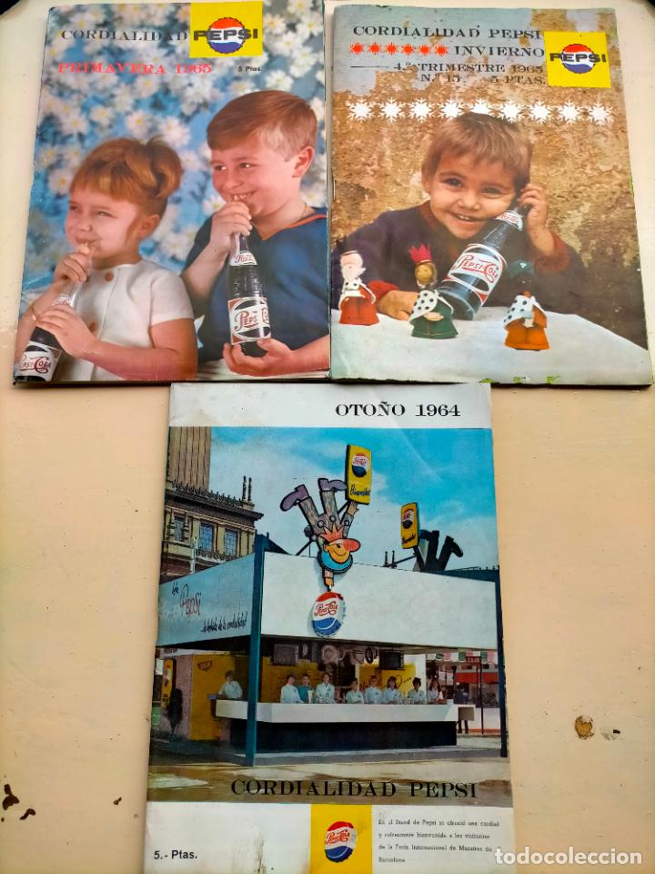 Coleccionismo de Revistas y Peri&oacute;dicos: Lote 3 revistas antiguas cordialidad Pepsi oto&ntilde;o 1964 primavera invierno 1965