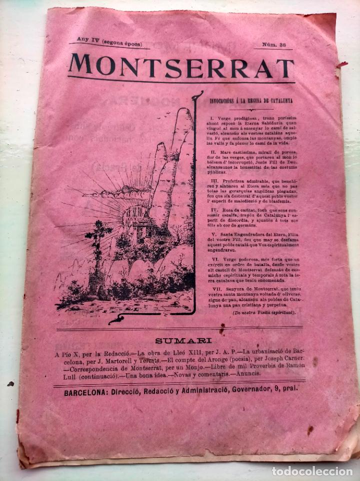 Coleccionismo de Revistas y Peri&oacute;dicos: Revista Montserrat any IV segona &egrave;poca n&uacute;m. 38 catal&agrave;