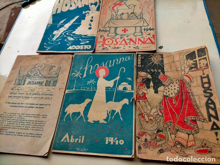 Coleccionismo de Revistas y Peri&oacute;dicos: Lote de revistas antiguas a&ntilde;os 40 Hosanna abril junio agosto 1940