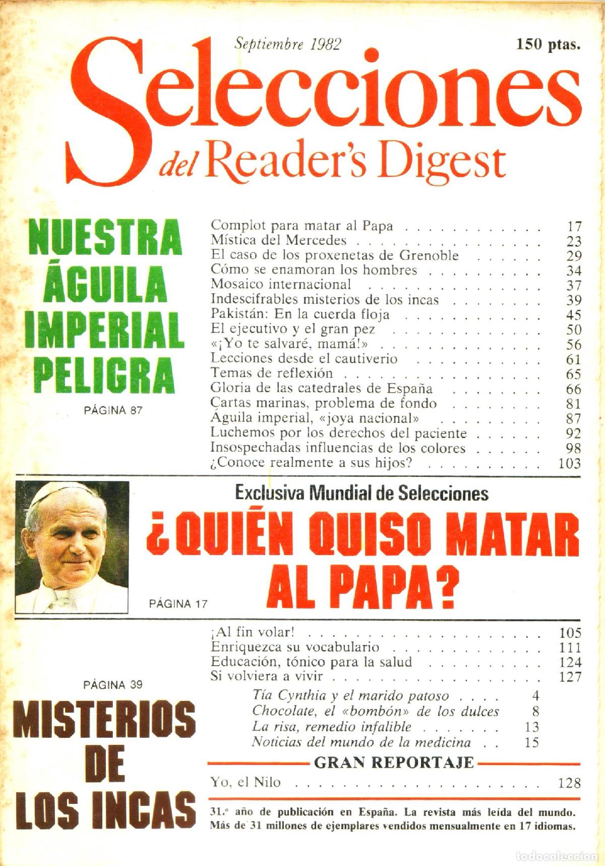 Collezionismo di Riviste e Giornali: Selecciones del Reader's Digest (Septiembre 1982, 502) - Varios autores