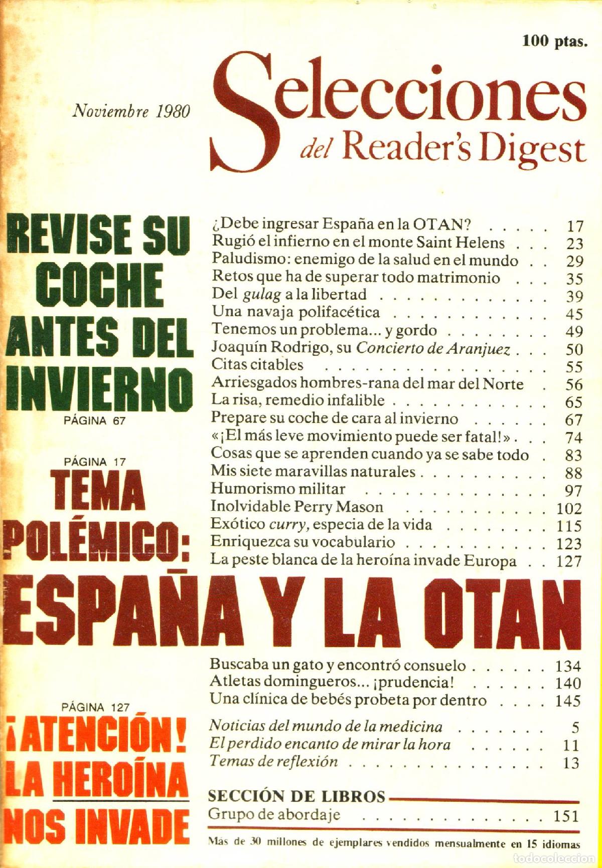 Coleccionismo de Revistas y Peri&oacute;dicos: Selecciones del Reader's Digest (Noviembre 1980, 480) - Varios autores