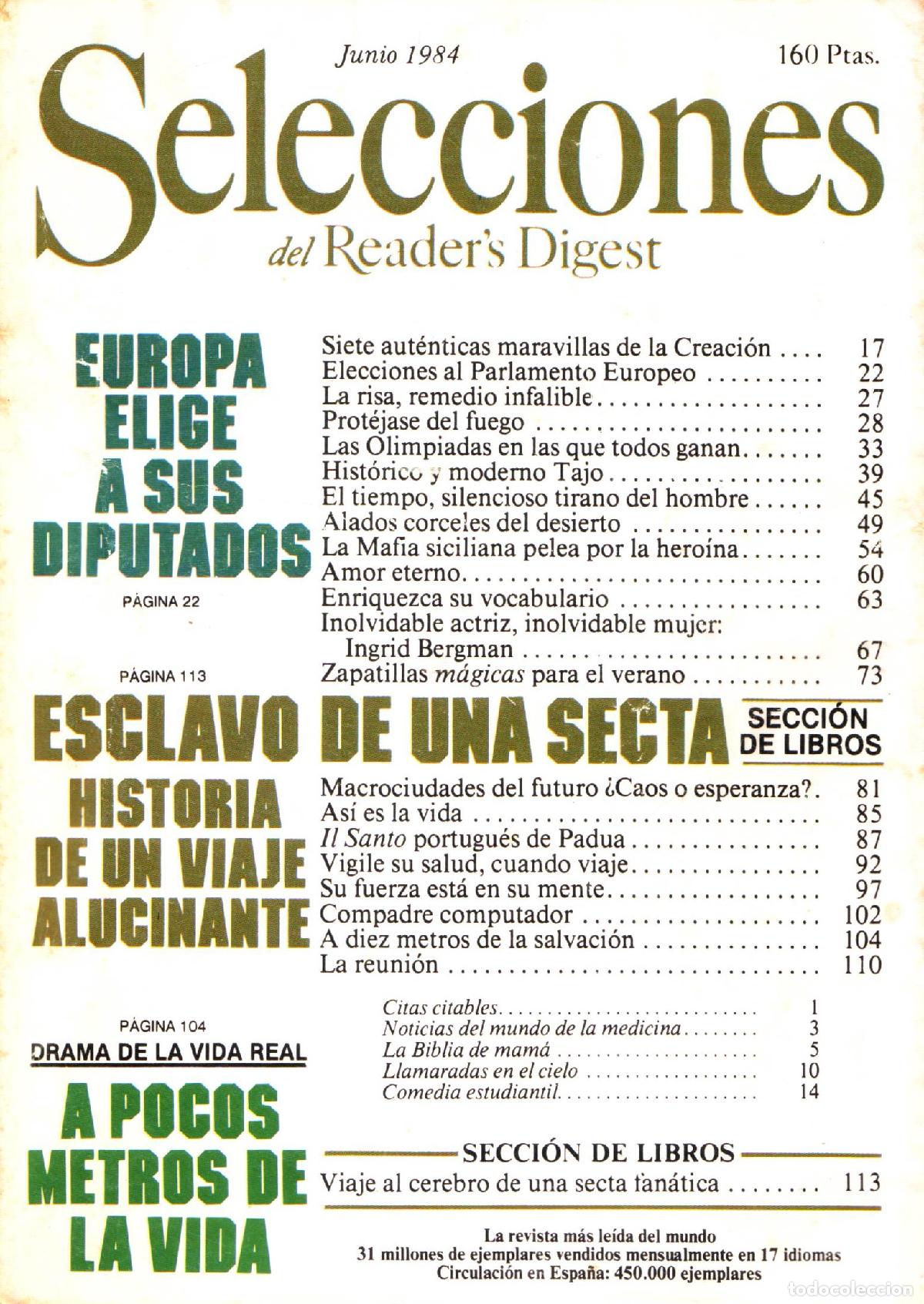 Sammeln von Zeitschriften und Zeitungen: Selecciones del Reader's Digest (Junio 1984, 523) - Varios autores