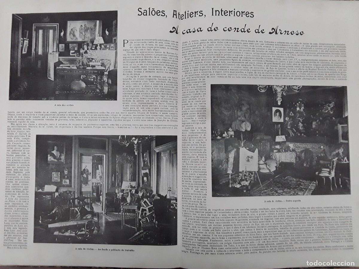 Collection Magazines and Newspapers: SALOES ATELIERS INTERIORES A CASA DO CONDE DE ARNOSO MERCADO PEIXE LISBOA CRYSANTEMO REVISTA 1902