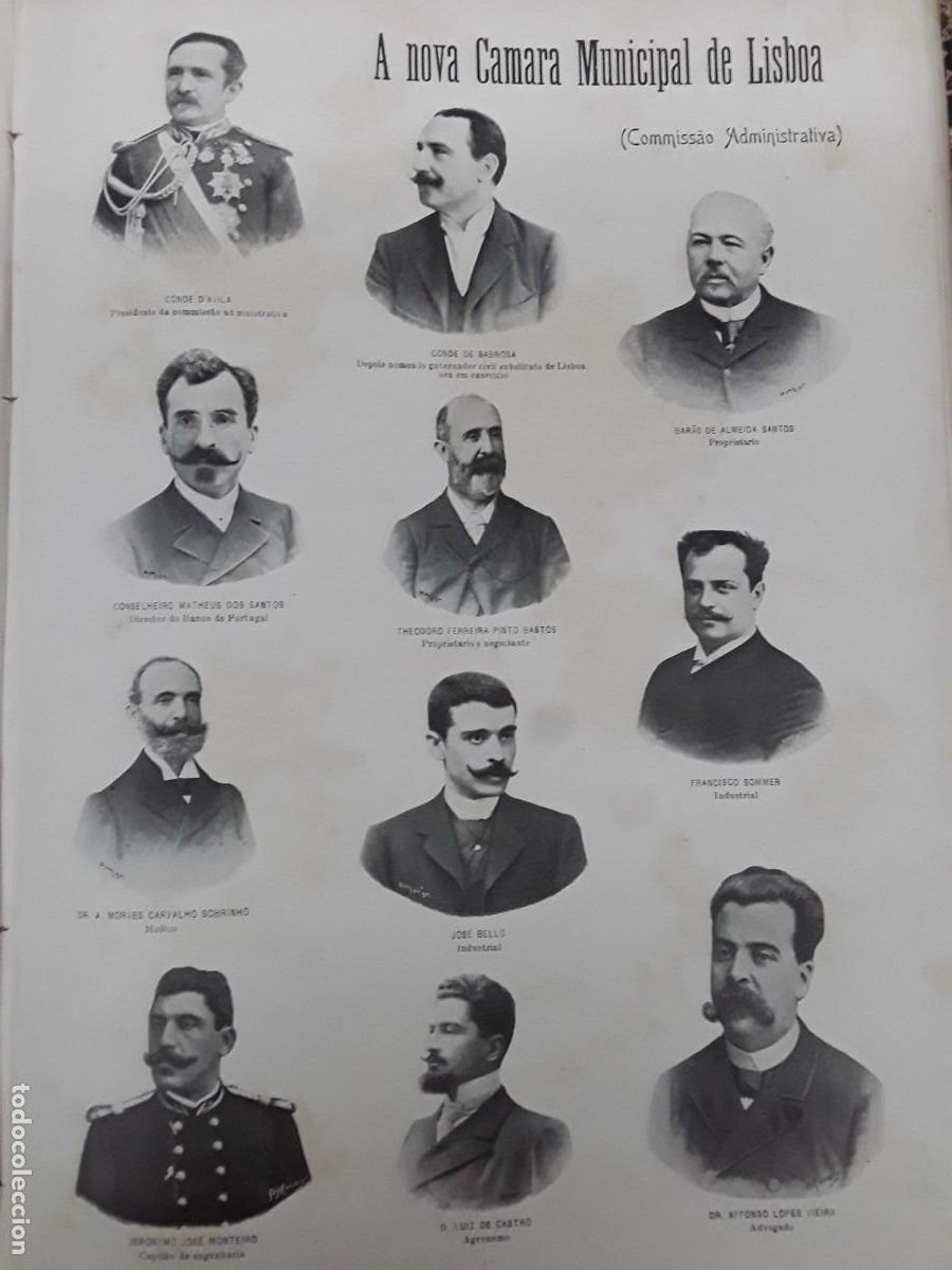 Collectionnisme de Revues et Journaux: A NOVA CAMARA MUNICIPAL LISBOA CANHONEIRA TORPEDEIRA TEJO CULTURA CAFE FAZENDA PAULISTA A&Ntilde;O 1901