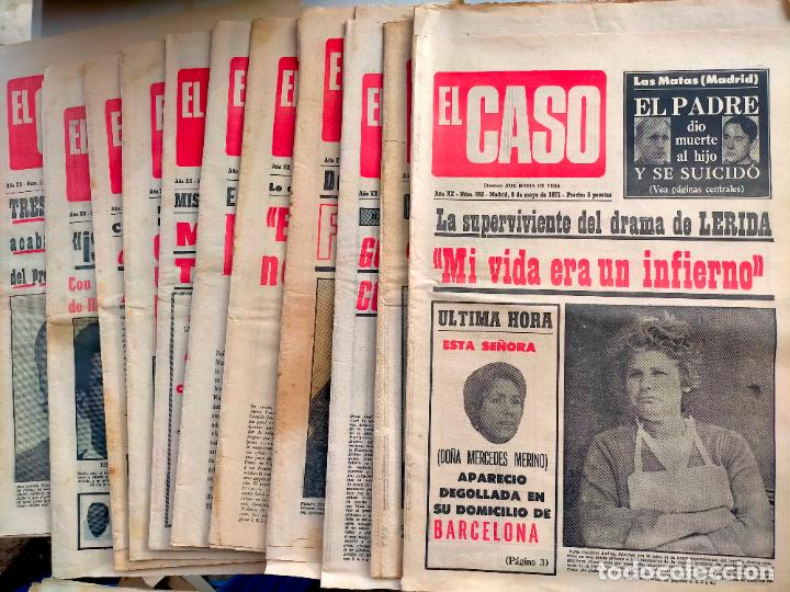 Coleccionismo de revistas y peri&oacute;dicos: Lote de revistas antiguas El Caso semanario popular de sucesos muerte asesinatos a&ntilde;os 60-70-80