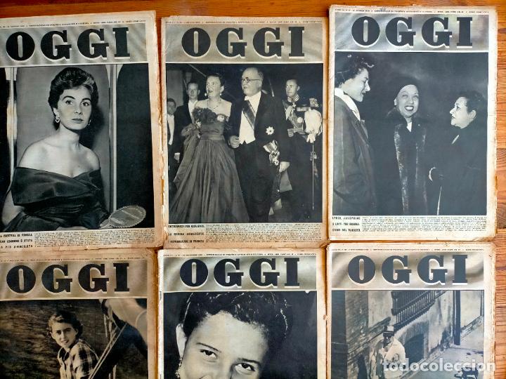 Coleccionismo de Revistas y Peri&oacute;dicos: Lote de revistas antiguas italianas de los a&ntilde;os 50 OGGI