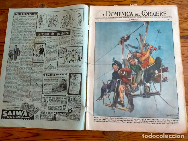 Coleccionismo de revistas y peri&oacute;dicos: Revista antigua La Domenica del Corriere Italia italiana n&ordm;15 15 aprile 1951