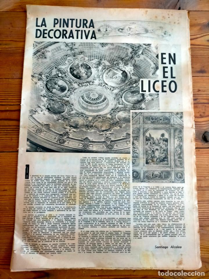 Coleccionismo de Revistas y Peri&oacute;dicos: Revista antigua la pintura decorativa en el liceo Santiago alcolea sabates rodriguez peleteria bcn