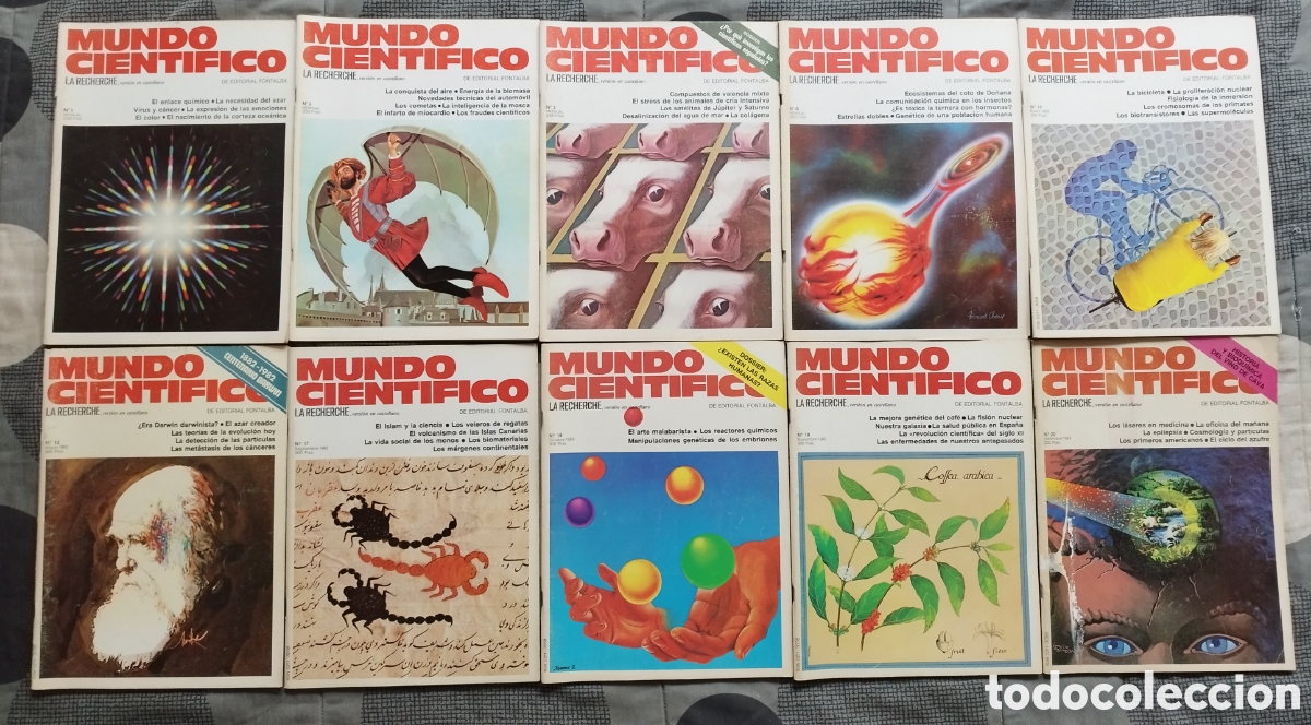 Coleccionismo de Revistas y Peri&oacute;dicos: Lote 10 Revistas Mundo Cient&iacute;fico.La Recherche.