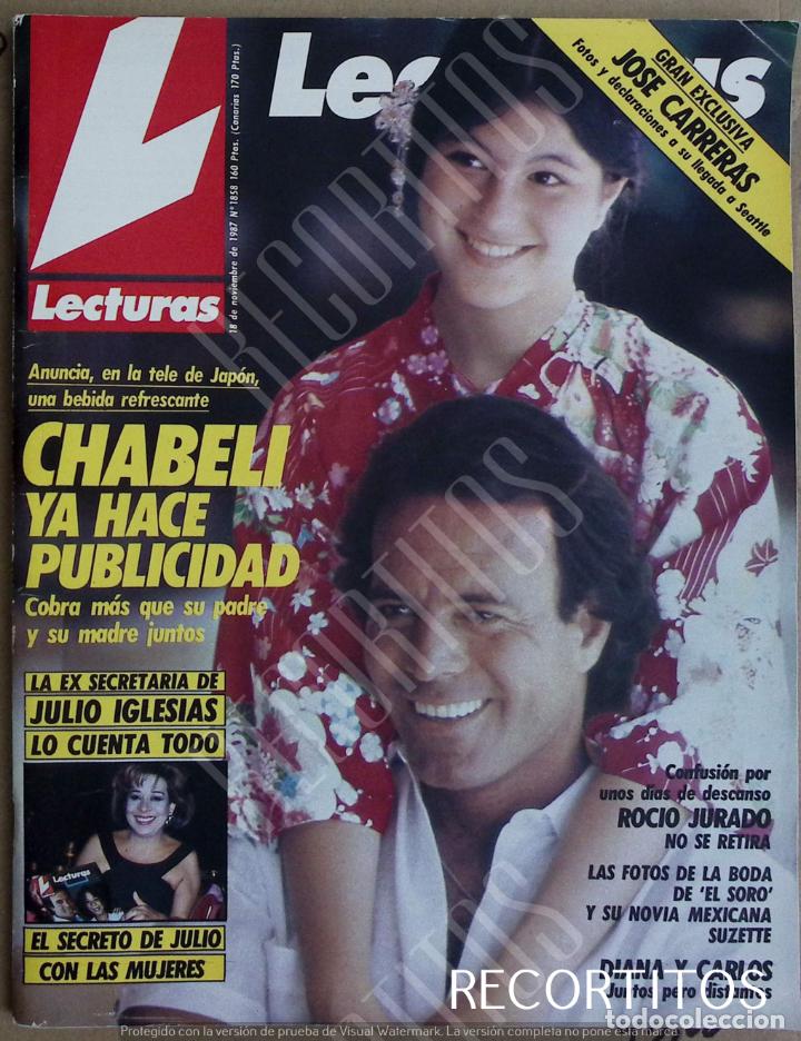 Coleccionismo de Revistas y Peri&oacute;dicos: recorte portada julio iglesias chabeli iglesias en kimono
