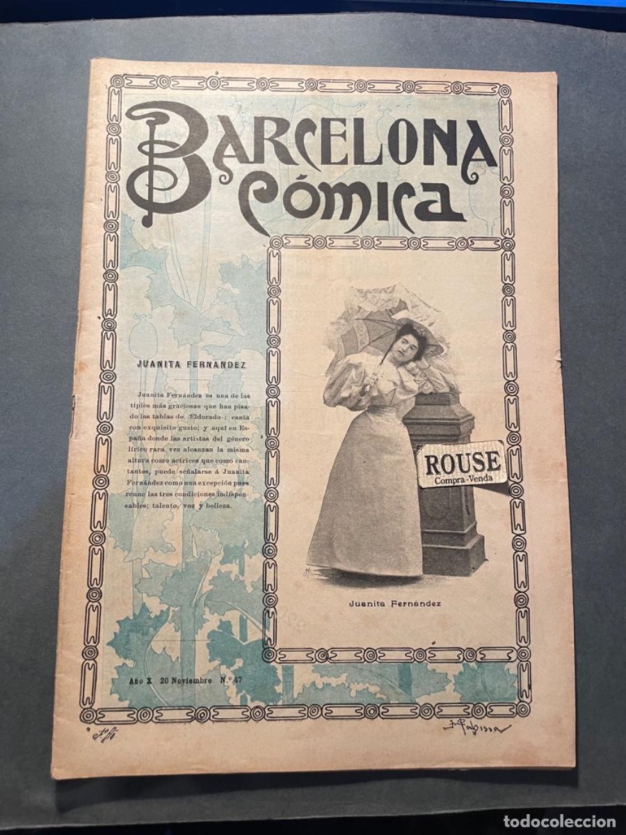 Coleccionismo de Revistas y Peri&oacute;dicos: ANTIGUA REVISTA BARCELONA C&Oacute;MICA NUM. 47 - 20 NOV. 1897 A&Ntilde;O X ILUSTRADA MUCHA PUBLICIDAD CICLISMO