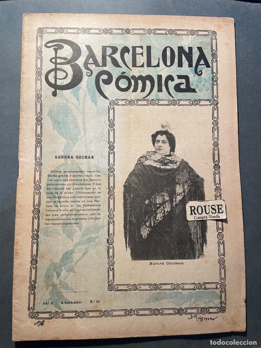 Coleccionismo de Revistas y Peri&oacute;dicos: ANTIGUA REVISTA BARCELONA C&Oacute;MICA NUM. 45 - 6 NOV. 1897 A&Ntilde;O X ILUSTRADA PUBLICIDAD CICLISMO