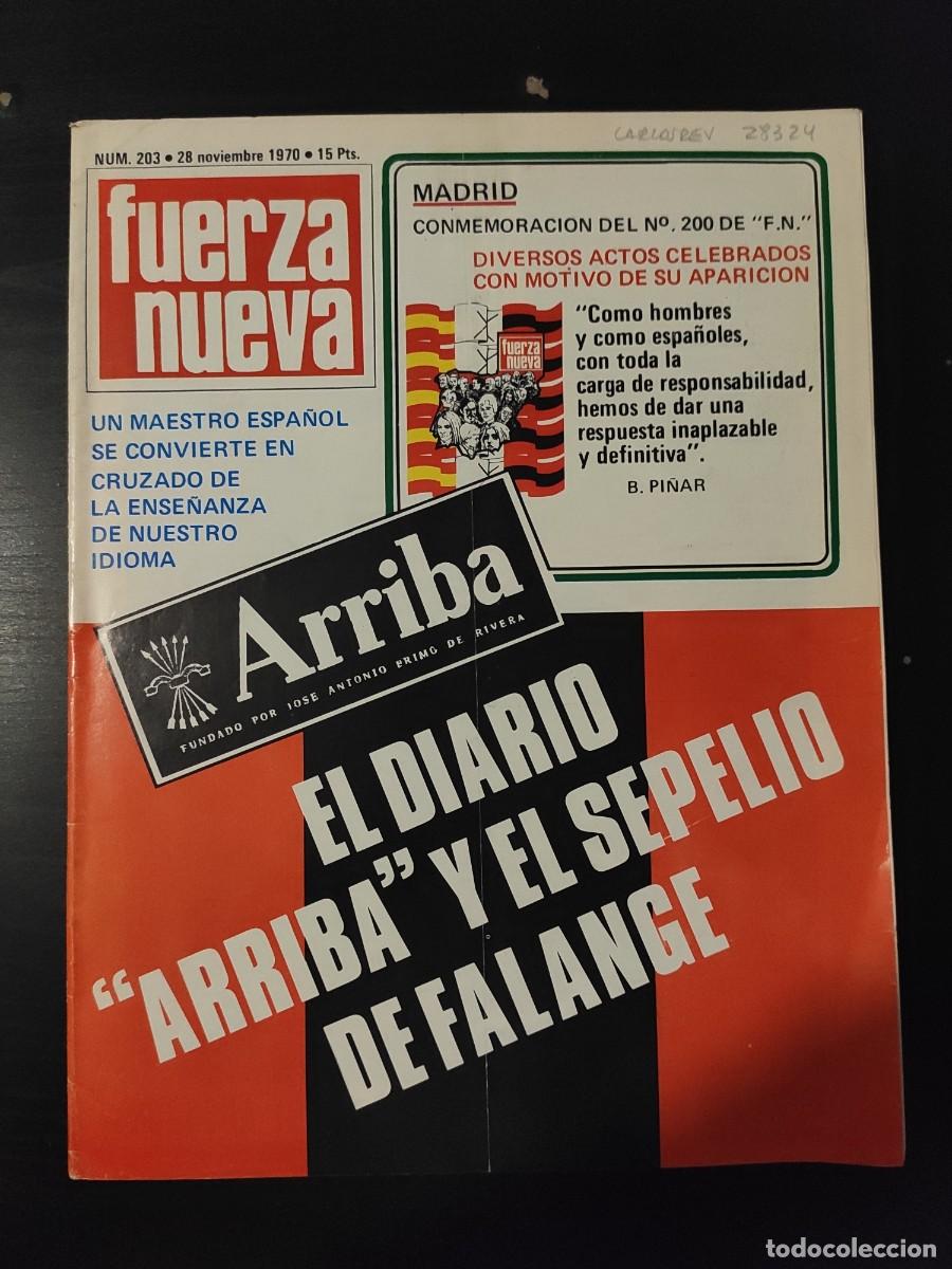 Collezionismo di Riviste e Giornali: FUERZA NUEVA. N&ordm; 203. A&Ntilde;O 1970. 650.000 INDIOS DE 263 TRIBUS VIVEN EN USA. UN MAESTRO ESPA&Ntilde;OL.. LEER
