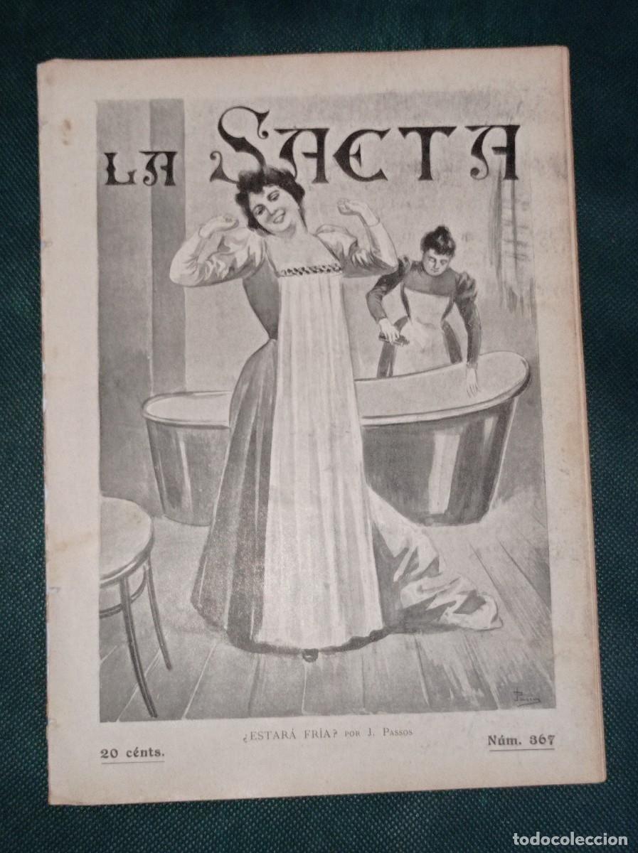 Coleccionismo de Revistas y Peri&oacute;dicos: LA SAETA N&ordm; 367, 1897. RIERA, PASSOS, TOLSTOI, PUERTO BARCELONA. FALTAN HOJAS VER M&Aacute;S ++