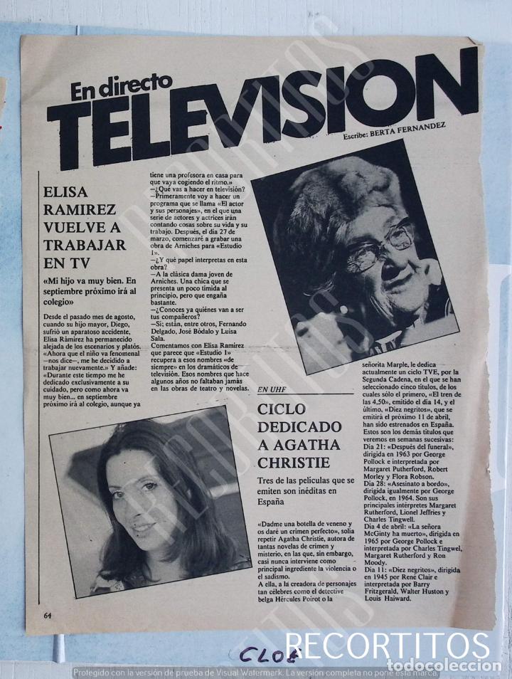 Coleccionismo de revistas y peri&oacute;dicos: ELISA RAMIREZ AGATHA CHRISTIE