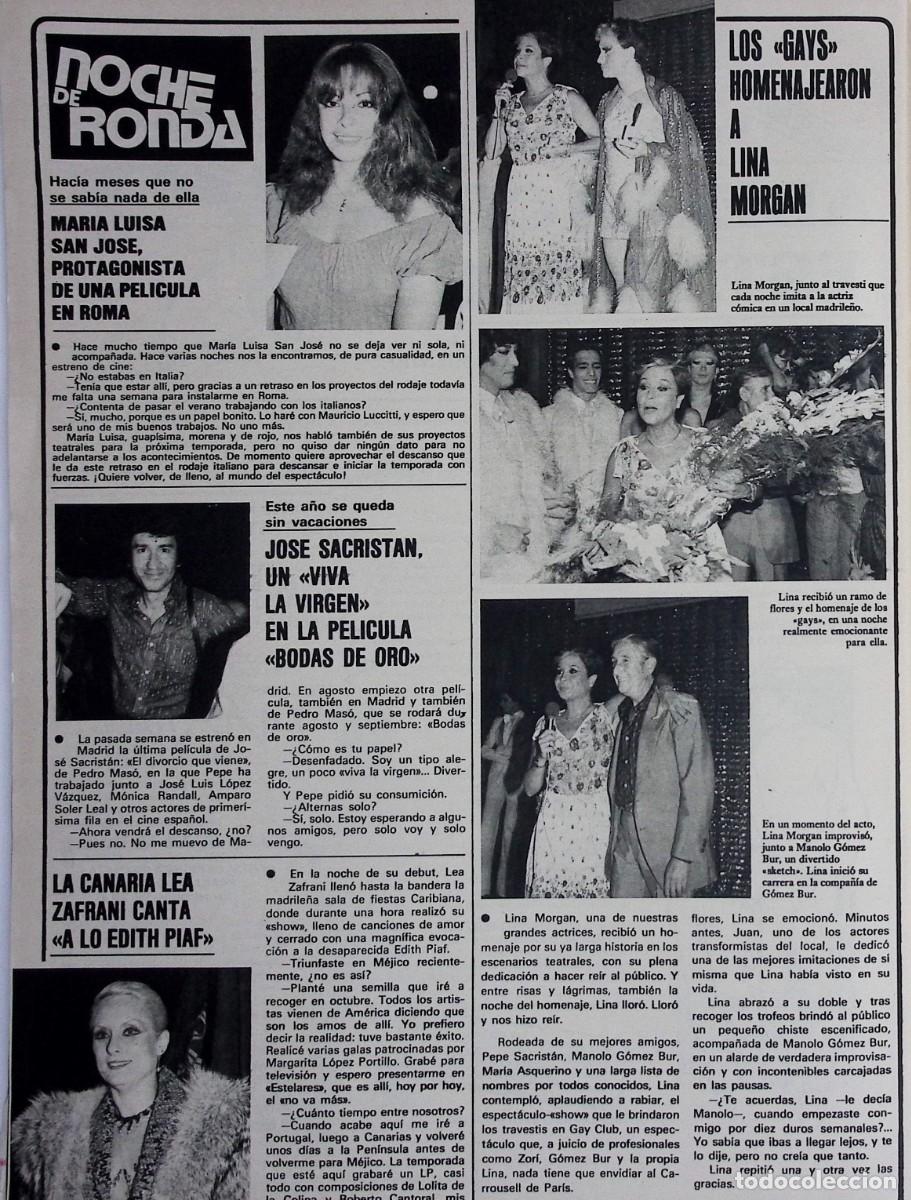 Coleccionismo de Revistas y Peri&oacute;dicos: lina morgan y los gays maria luisa san jose lea zafrani jose sacristan manuel gomez bur