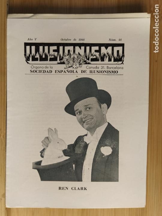 Coleccionismo de Revistas y Peri&oacute;dicos: MAGIA-SOCIEDAD ESPA&Ntilde;OLA ILUSIONISMO-N&ordm; 48-REN CLARK-A&Ntilde;O 1948-(K-11.400)