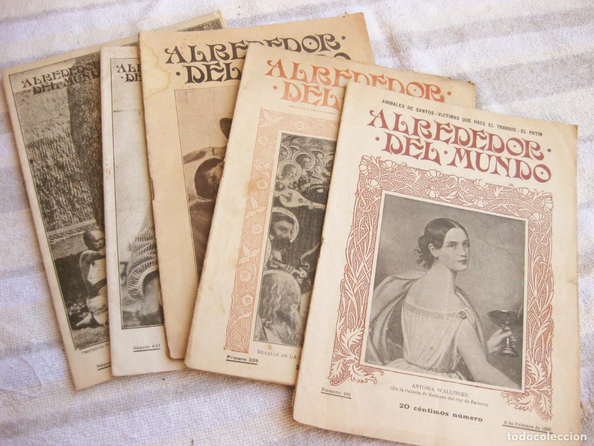 Sammeln von Zeitschriften und Zeitungen: Lote de 5 Revistas alrededor del Mundo. 1905 a 1911.