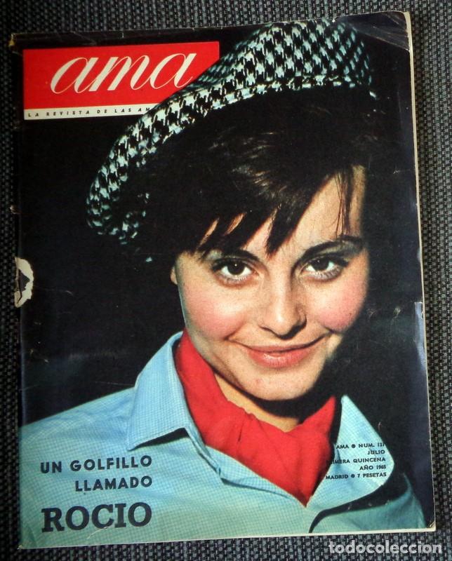 Coleccionismo de Revistas y Peri&oacute;dicos: REVISTA AMA N&ordm;131 Julio 1965. ROCIO D&Uacute;RCAL. LOS YE-YE .PUBLICIDAD VINTAGE.