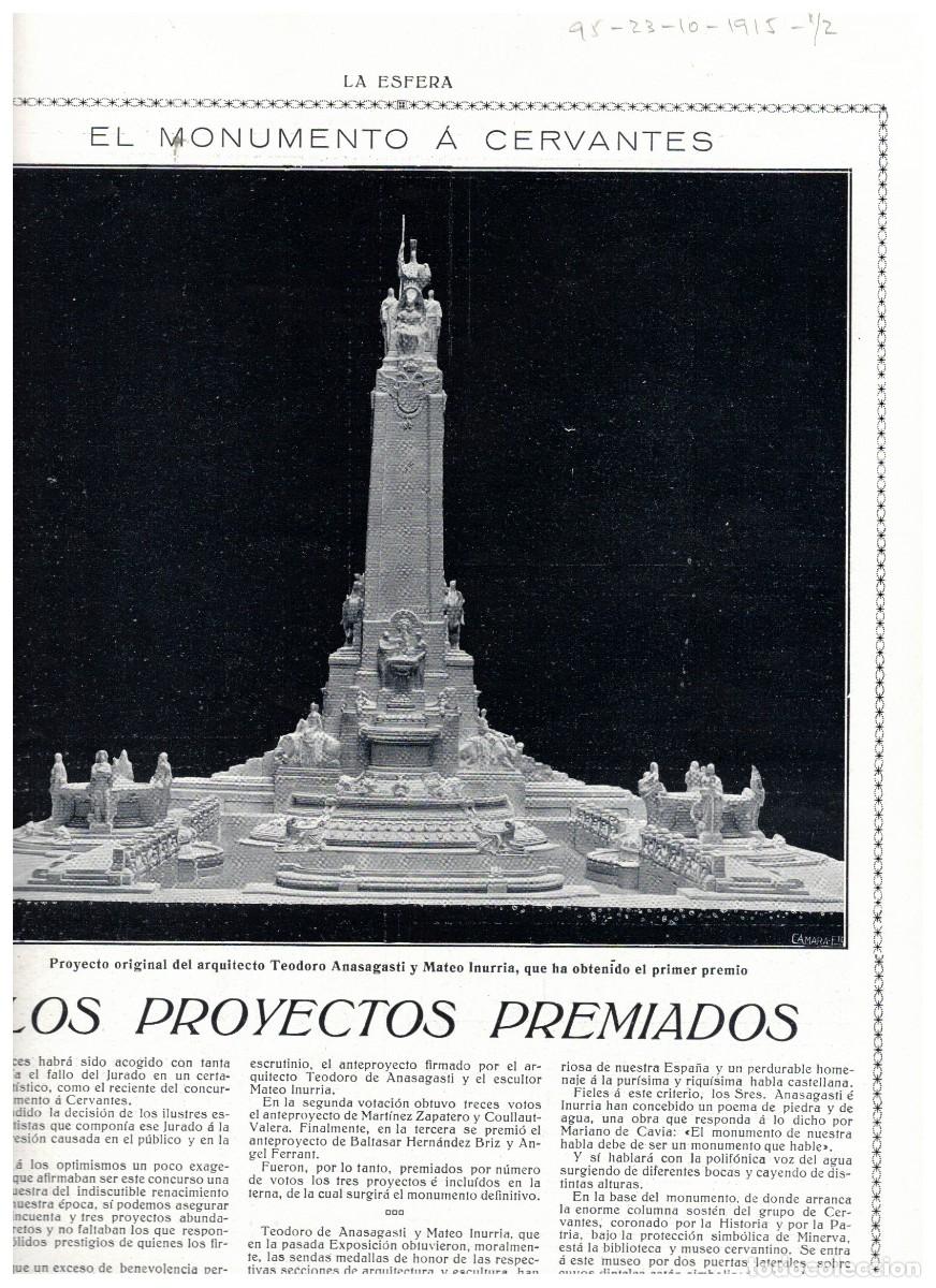 Coleccionismo de Revistas y Peri&oacute;dicos: 1915. EL MONUMENTO A CERVANTES. LOS PROYECTOS PREMIADOS.