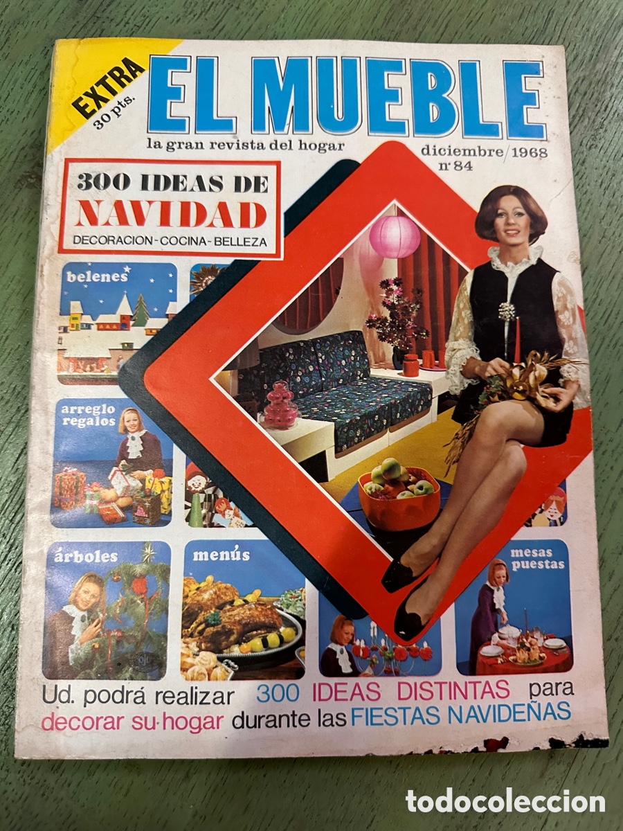 Colecionismo de Revistas e Jornais: REVISTA DECORACION EL MUEBLE N&ordm; 84 DICIEMBRE 1968 EXTRA NAVIDAD