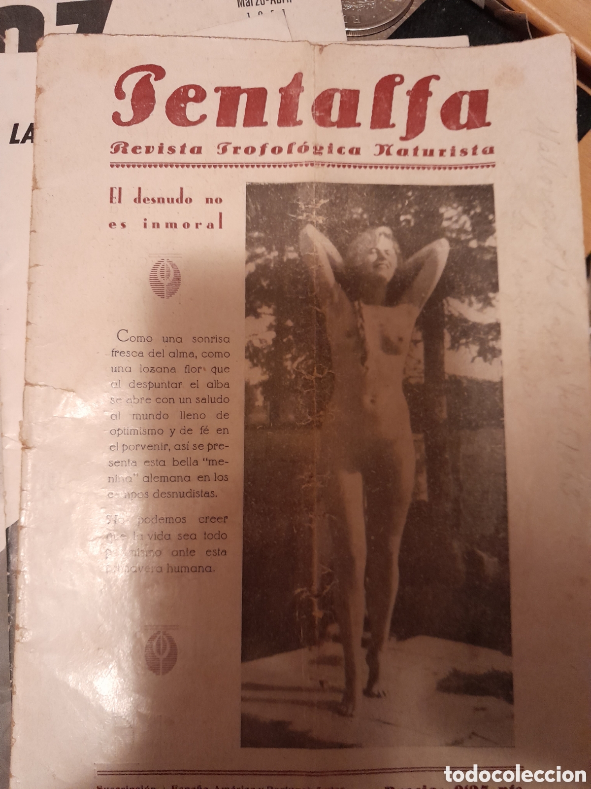 Coleccionismo de Revistas y Peri&oacute;dicos: Revista naturista pantalla el 1 n&uacute;mero sin indicar 0.25 ctmos
