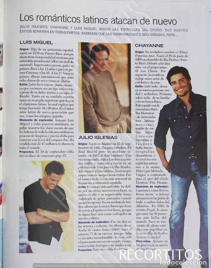 Coleccionismo de Revistas y Peri&oacute;dicos: chayanne julio iglesias luis miguel
