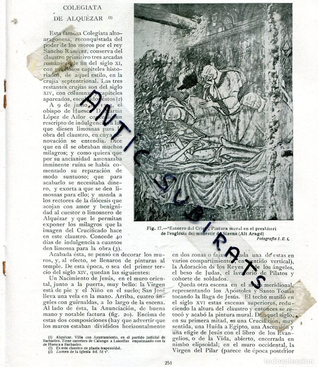 Coleccionismo de Revistas y Peri&oacute;dicos: REVISTA A&Ntilde;O 1919 MADRE DE DIOS DEL MONTE EN LIESA SAN MIGUEL DE FORCES EXIMI SIGENA SIXENA ALQUEZAR
