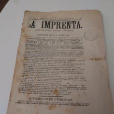 Coleccionismo de Revistas y Periódicos: PERIODICO 1871 VIAJE A REUS DE AMADEO I. EL CONDE DE BISMARK . LOS TABERNEROS DE LA VILLA DE GRACIA