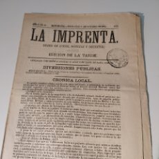 Coleccionismo de Revistas y Periódicos: PERIODICO 1871 HIGOS ENVENENADOS EN REUS.ALCALDE DE VALLDEMOSA ATACADO.POBLACION DE MELILLA ABANDONO