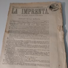 Coleccionismo de Revistas y Periódicos: PERIODICO 1871 LLEGADA DE S.M EL REY AMADEO I A BARCELONA.SITUACIÓN D FRANCIA GUERRA FRANCO PRUSIANA
