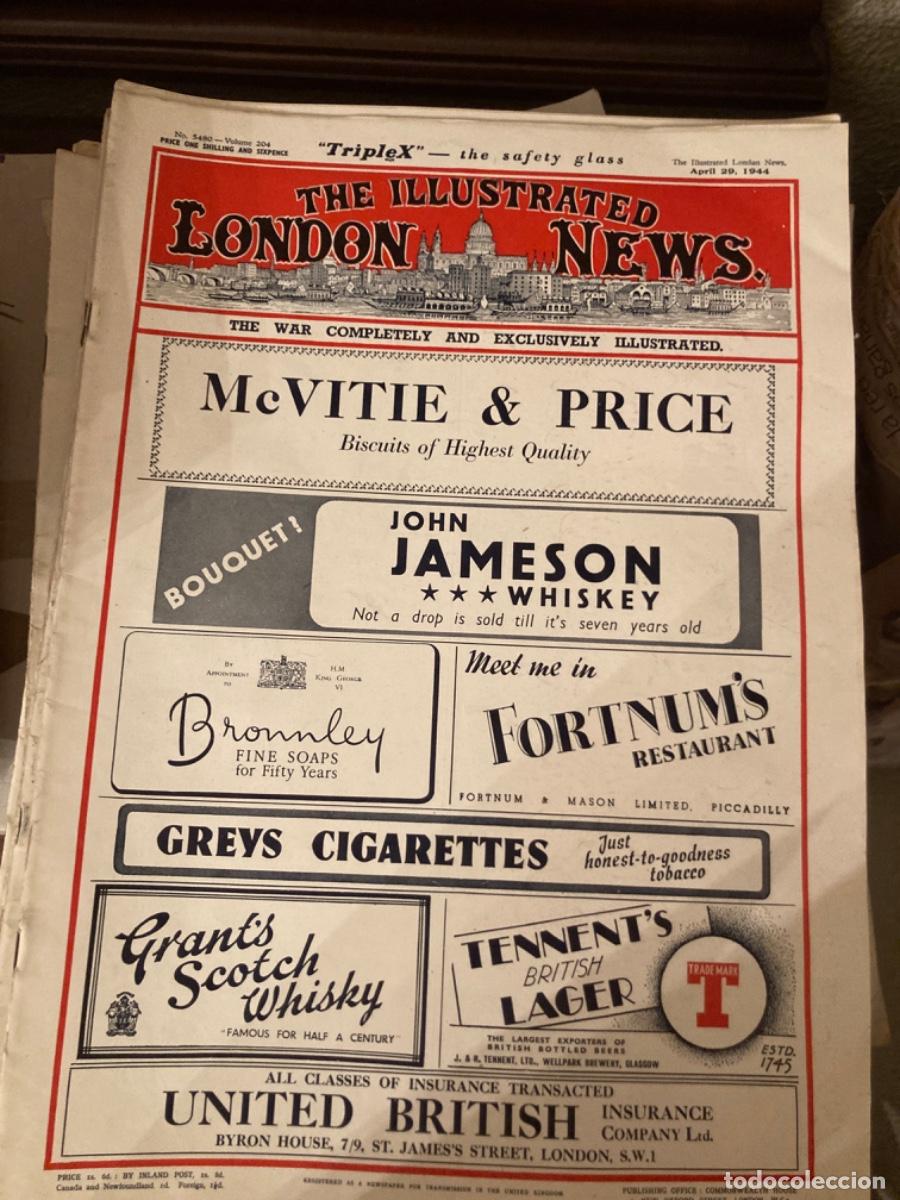 Coleccionismo de revistas y peri&oacute;dicos: The Ilustrated London News; Revista ilustrada de 1944; Segunda Guerra Mundial
